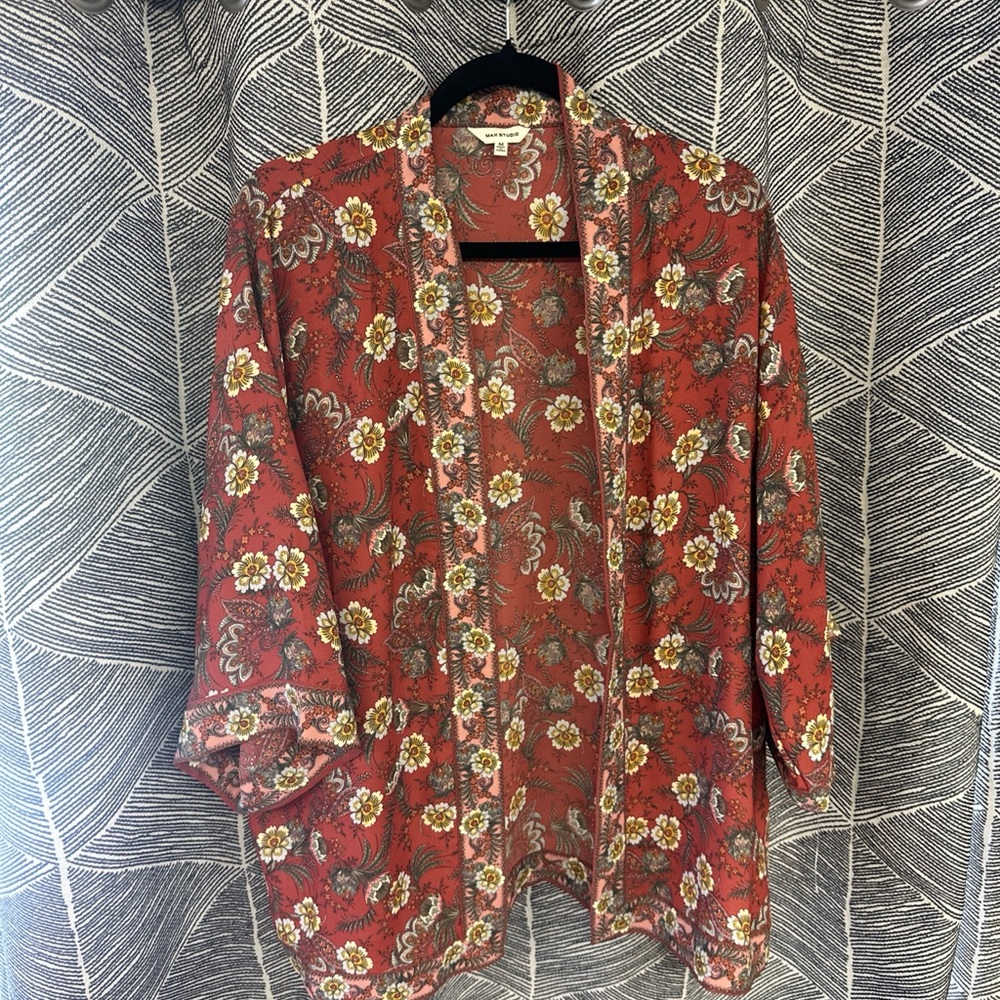 MAX STUDIO Studrio Cardigan Polyester No Size Wide Sleeves Size m <<<312>>>> - Picture 2 of 8